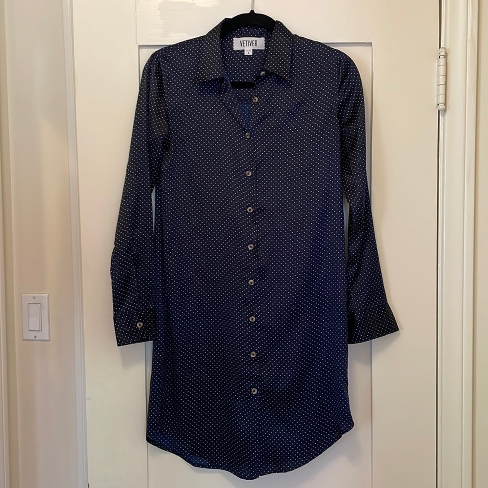 Vetiver size 2 satin shirt dress